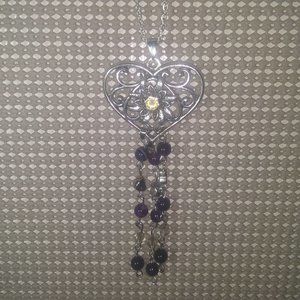 Handmade heart dangle necklace